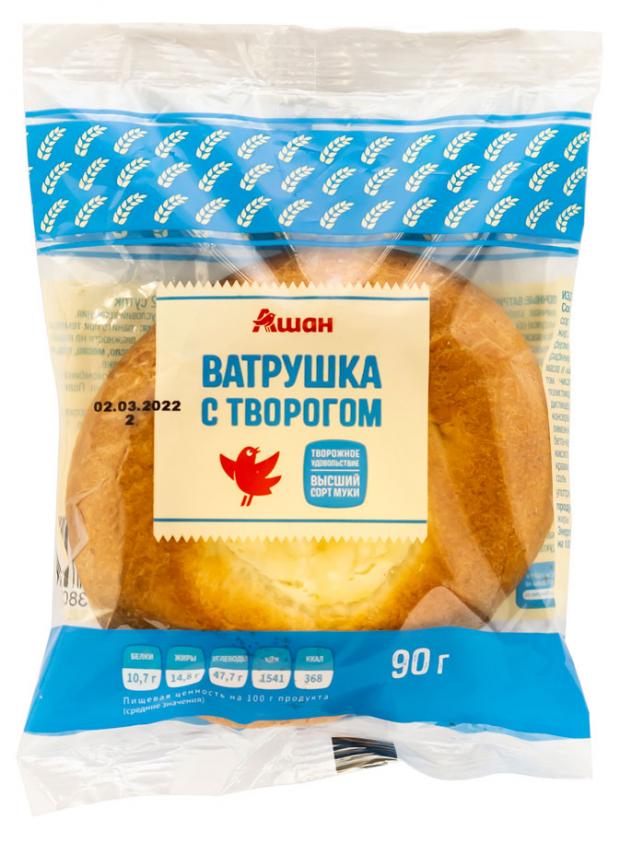 Ватрушка АШАН Красная птица с творогом, 90 г Ватрушка АШАН Красная птица с творогом, 90 г фото