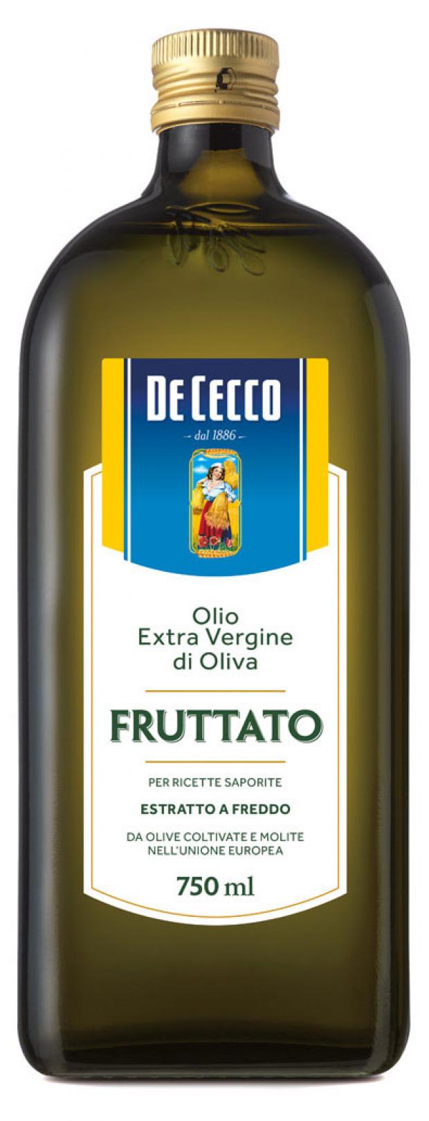 Масло оливковое De Cecco Fruttato E.V. нерафинированное, 750 мл