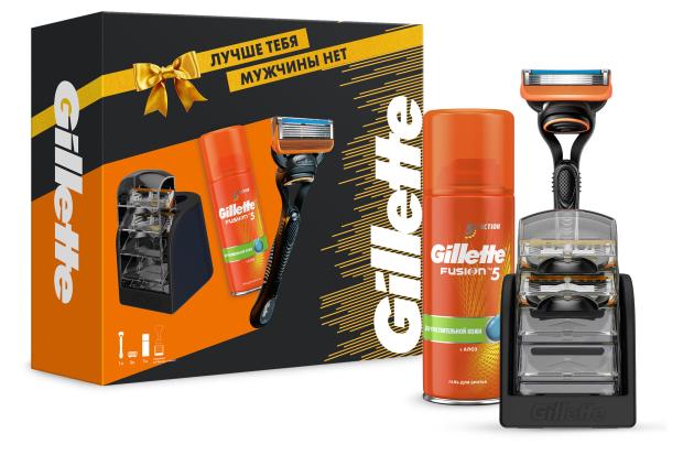 

Набор подарочный Gillette бритва + 2 сменные кассеты + гель для бритья, 75 мл