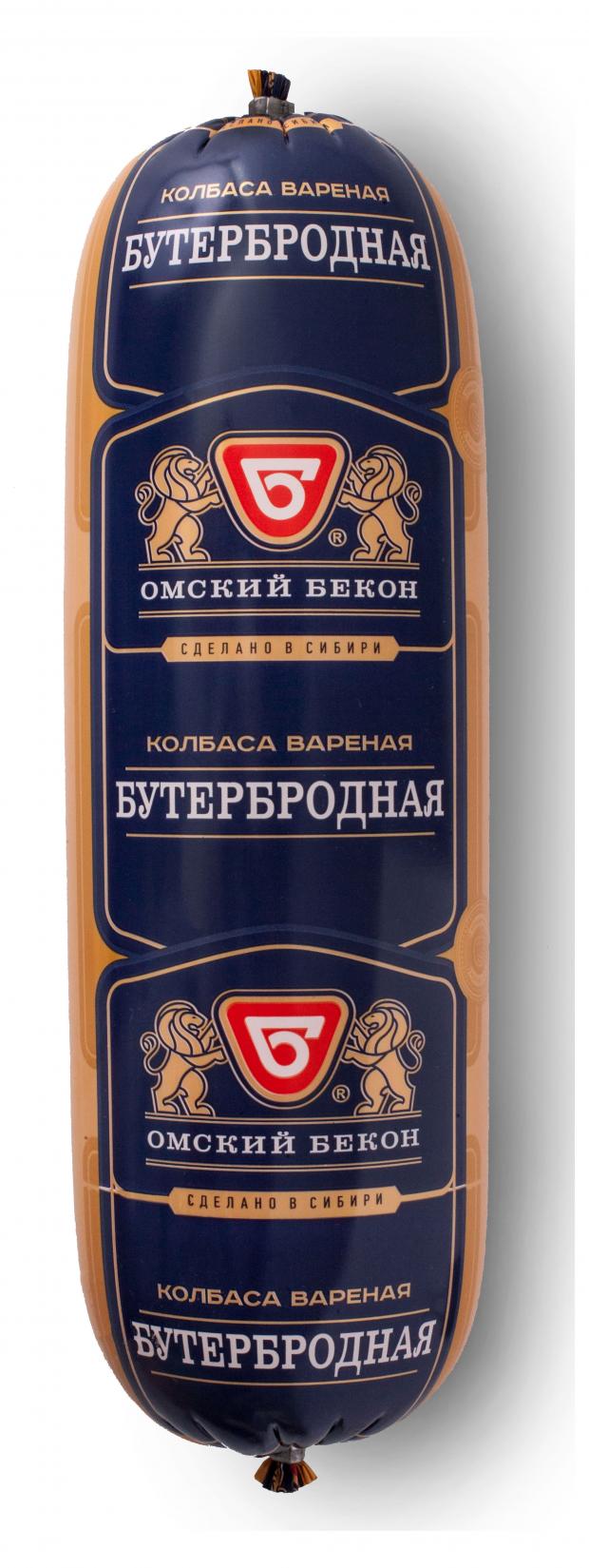 Колбаса вареная Омский бекон Бутербродная (0,8-1,2 кг), 1 упаковка ~ 1 кг