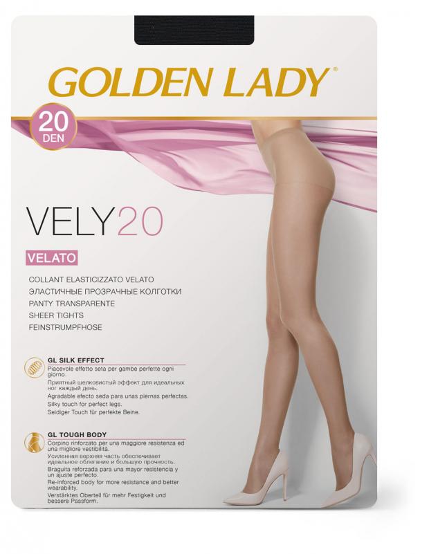 Колготки женские Golden Lady Vely 20 Nero, размер 3