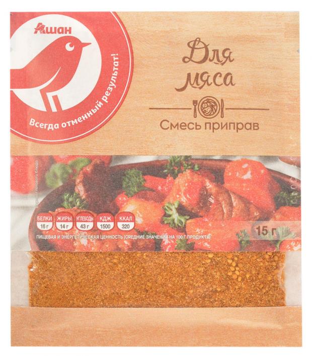 

Смесь приправ АШАН для мяса, 15 г