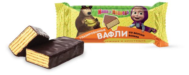 Конфеты Маша и Медведь вафельные со вкусом банана, вес