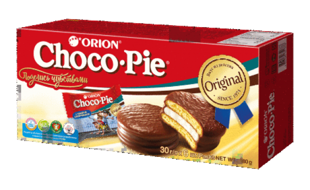 

Пирожное Orion Choco-Pie Original в шоколадной глазури, 180 г