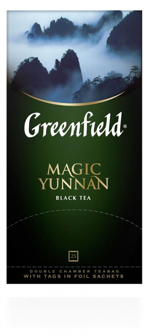 Чай черный Greenfield Magic Yunnan в пакетиках, 25х2 г чай черный майский лесные ягоды в пакетиках 25х2 г