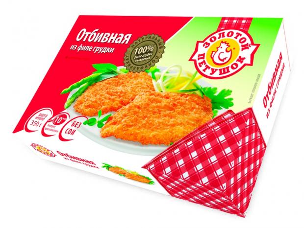 

Отбивная из филе грудки «Золотой Петушок», 350 г