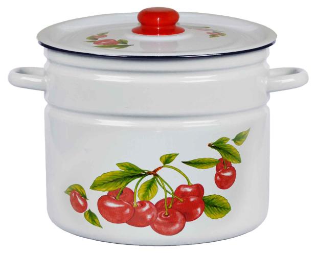 

Кастрюля Стальэмаль с крышкой Вишня садовая, 9 л