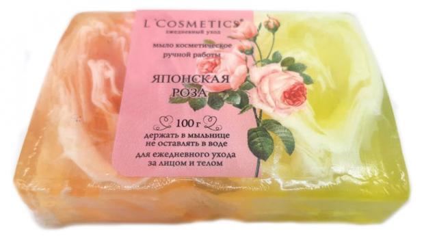 Мыло косметическое LCosmetics Японская роза ручной работы, 100 г