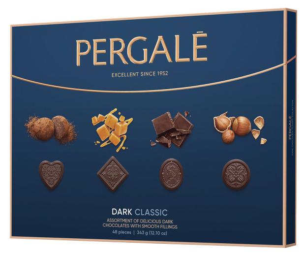 

Набор конфет Pergale Dark Classic ассорти из темного шоколада, 343 г