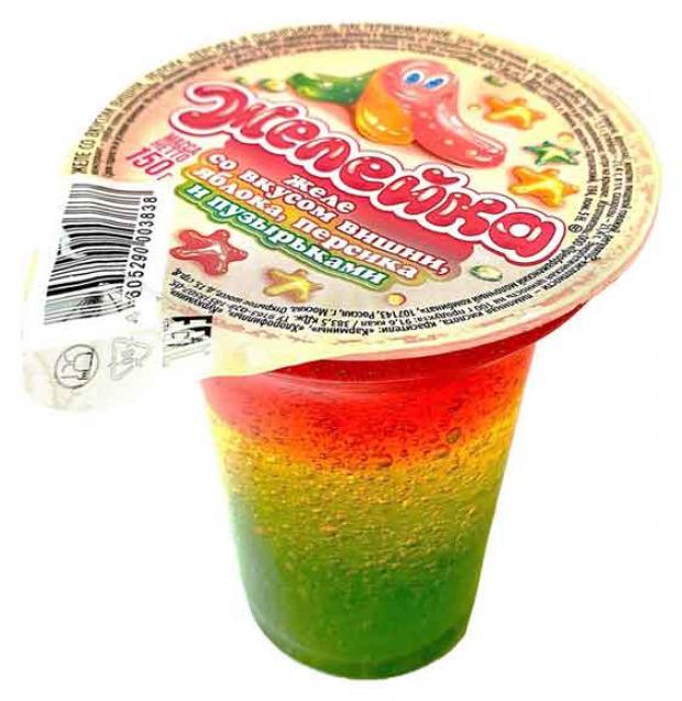 

Желе «Желейка» вишня яблоко персик и пузырьки, 150 г