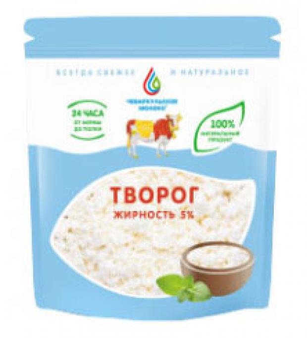 Творог Чебаркульское молоко 5% БЗМЖ, 350 г