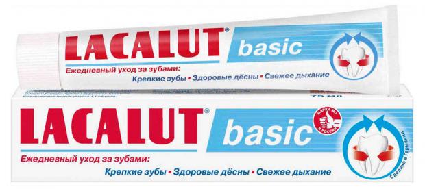 Зубная паста Lacalut Basic, 75 мл паста зубная lacalut basic 75 мл