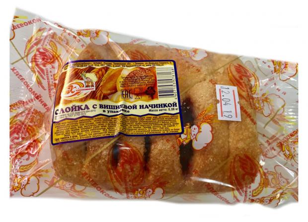 Слойка ТХК с вишнёвой начинкой, 80 г