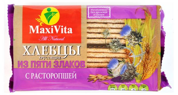 

Хлебцы хрустящие Maxi Vita 5 злаков с расторопшей, 150 г