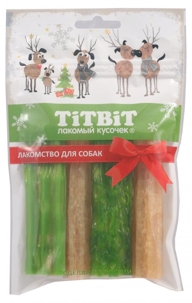

Лакомство для собак TITBIT Палочки мармеладные для собак Green snack Новогодняя коллекция, 100 г