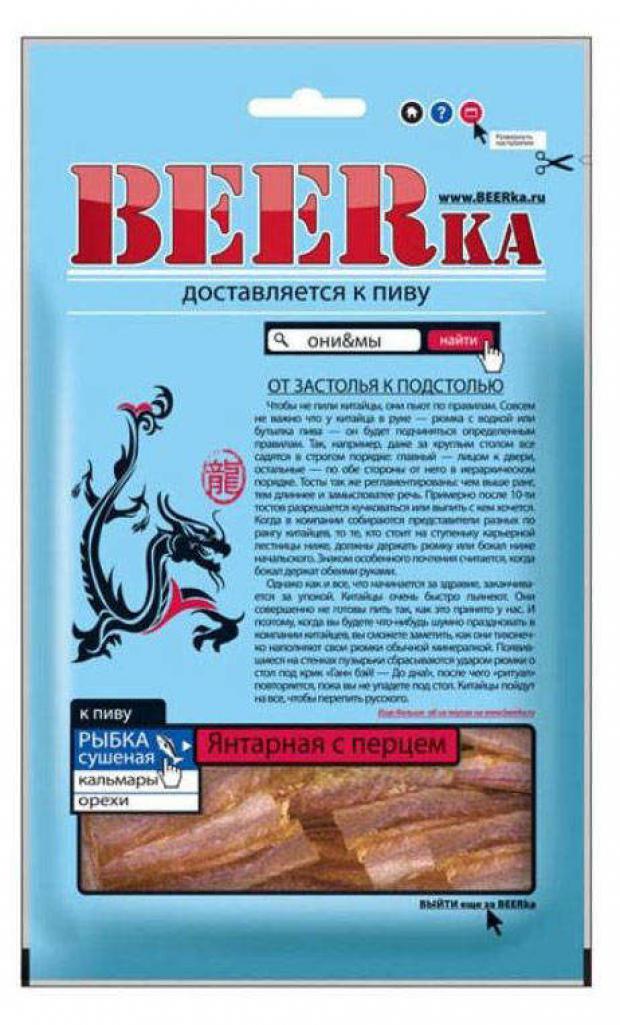 

Рыбка сушеная BEERка янтарная с перцем, 40 г
