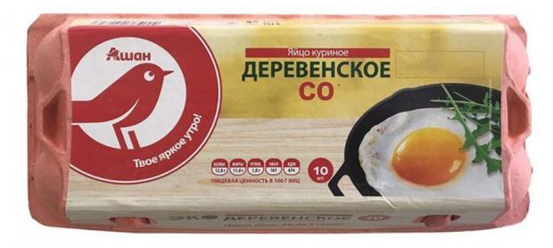 

Яйцо куриное АШАН Деревенское СО, 10 шт