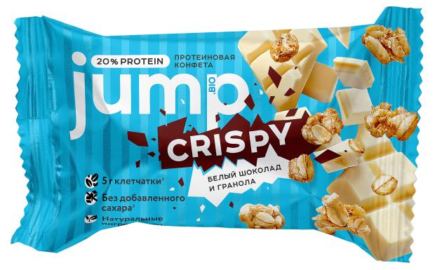 

Конфета протеиновая 20% JUMP.BIOCrispy Белый шоколад и гранола без сахара, 30 г