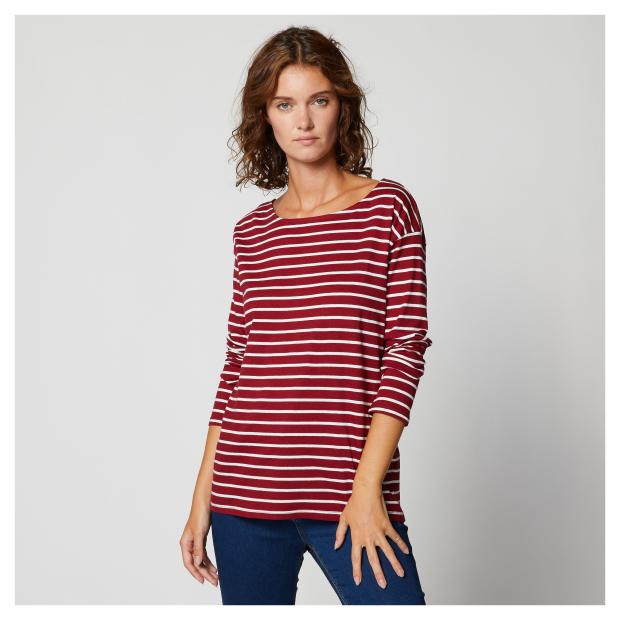 

Футболка женская InExtenso красная в белую полоску