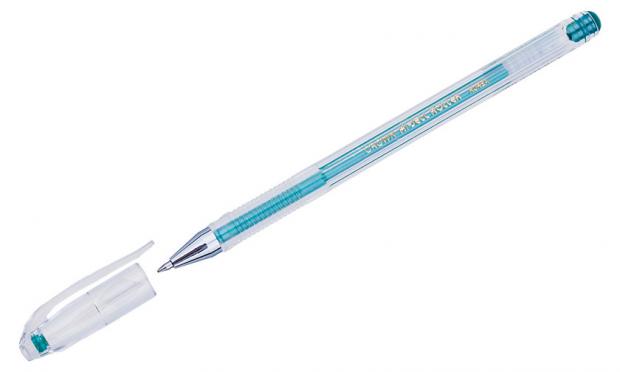

Ручка гелевая Crown Hi-Jell Metallic зеленая, 0,7 мм