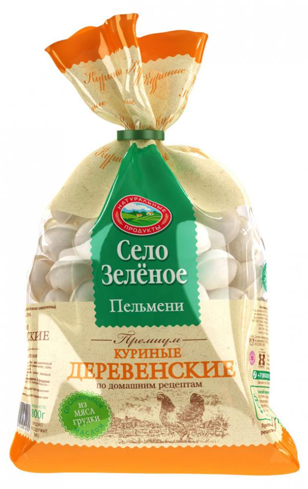 Пельмени Село Зеленое Куриные Деревенские, 800 г