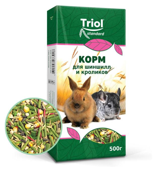 цена Корм для шиншилл и кроликов Triol, 500 г