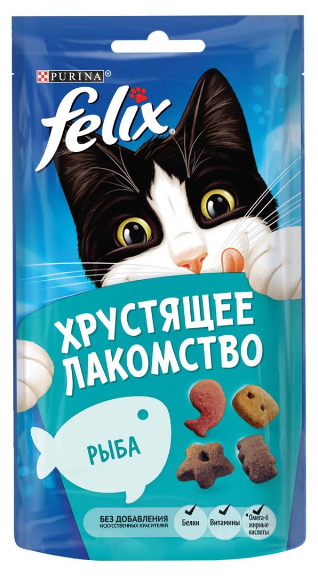 

Хрустящее лакомство для кошек Felix Рыба, 60 г