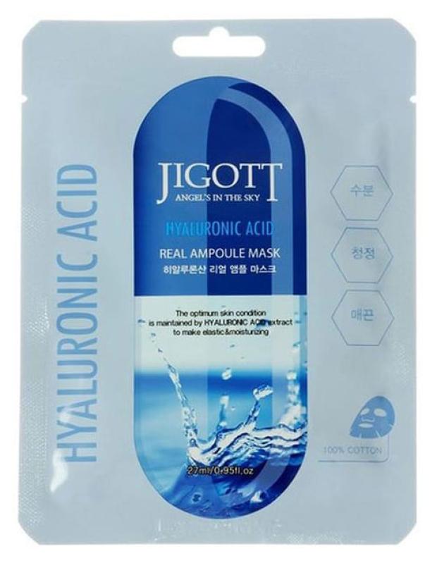 

Маска тканевая для лица Jigott Real Ampoule с экстрактом плаценты, 27 мл