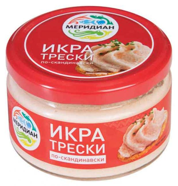 Икра трески Меридиан По-скандинавски, 180 г