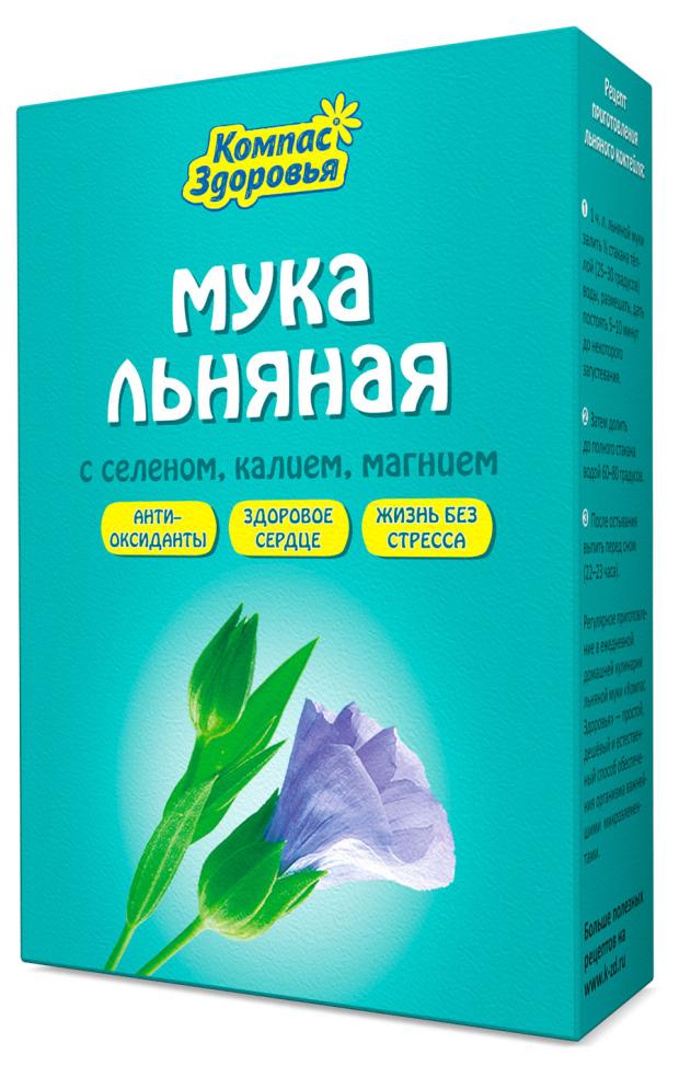 Мука Компас Здоровья Льняная с селеном, калием и магнием, 300 г