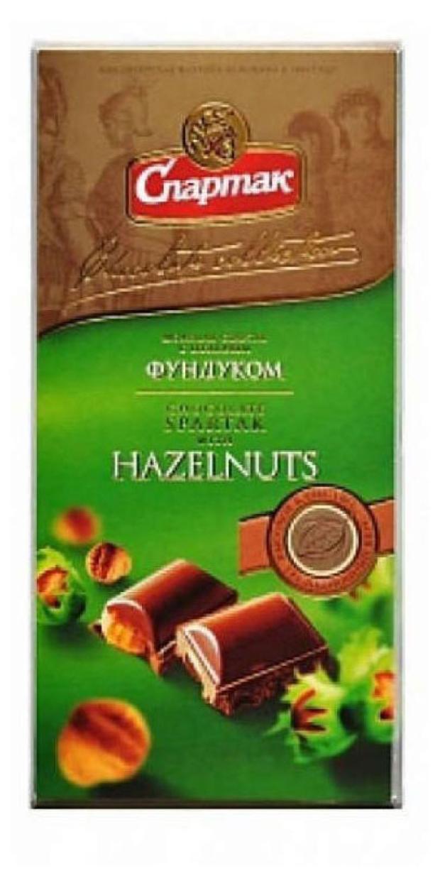 Шоколад молочный Спартак с фундуком, 90 г