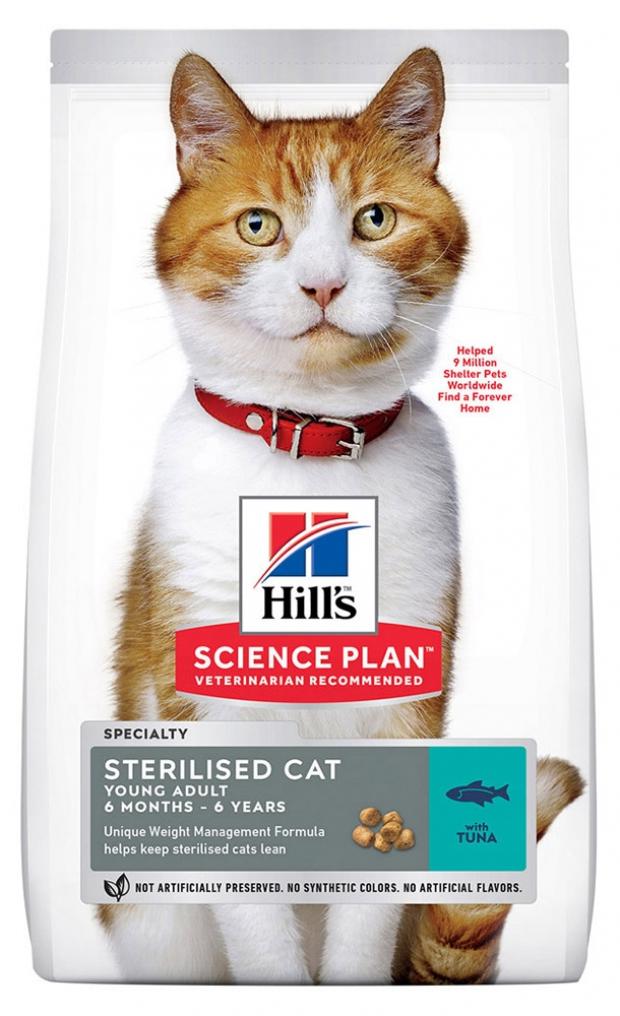 

Cухой корм для стерилизованных кошек и котов Hill's Science Plan Sterilised тунец, 1,5 кг