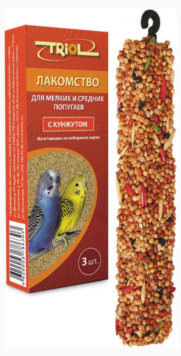 

Лакомство для попугаев Triol с кунжутом для мелких и средних видов, 80 г