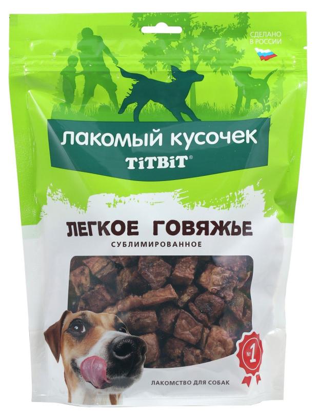 

Лакомство для собак TiTBiT Легкое говяжье сублимированное, 90 г
