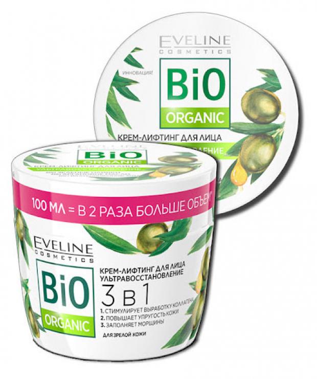 

Крем-лифтинг для лица ультравосстановление 3в1 серии bio organic Eveline, 100мл