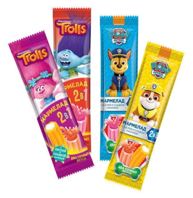 

Палочки мармеладные «Конфитрейд» кислые с джемом и пудрой, 16 г