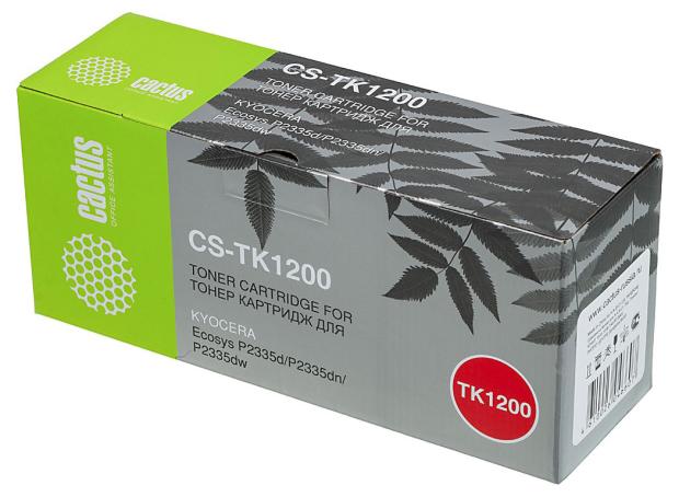 Картридж лазерный Cactus CS-TK1200 TK-1200 черный картридж cactus cs c4838 11 для hp bij 1000 1100 1200 2200 2300 2600 2800 29 мл цвет жёлтый