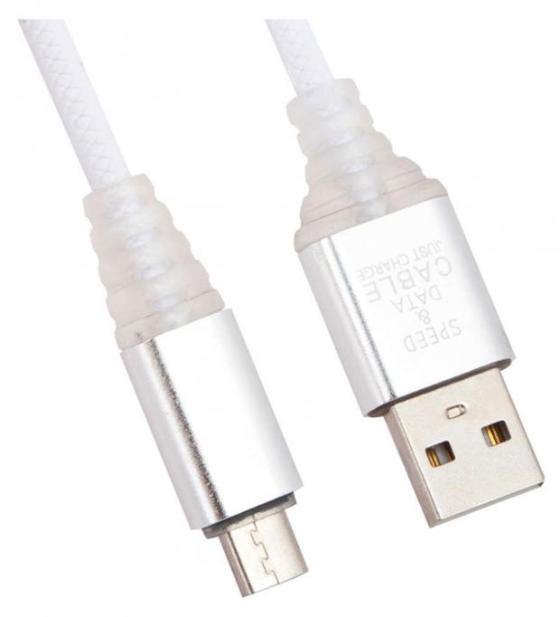 

USB кабель Liberty Project Micro USB Змея LED TPE белый