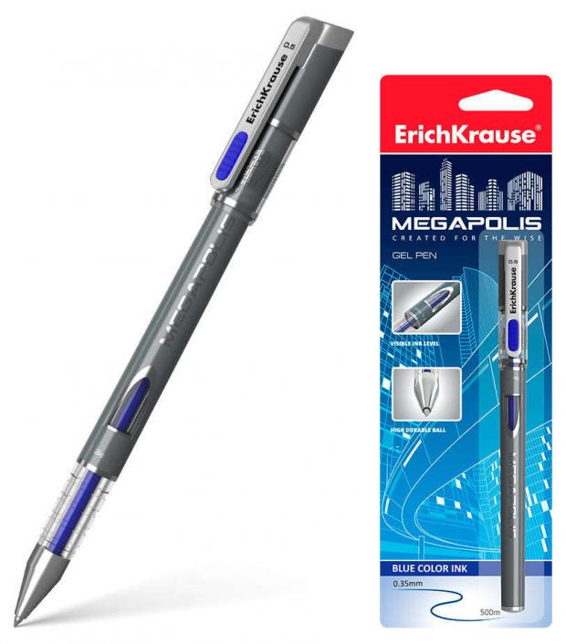 

Ручка гелевая ErichKrause Megapolis Gel синяя