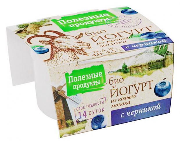 Биойогурт Формула Здоровья из козьего молока с черникой 4-4,5% БЗМЖ, 100 г