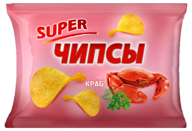 Чипсы картофельные Super чипсы краб, 300 г