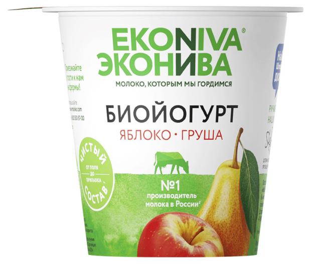 Биойогурт EkoNiva яблоко груша 2,8%, 125 г