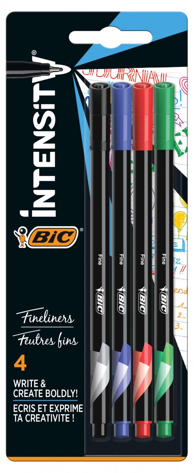 

Ручки капиллярные BIC Intensity разноцветные, 4 шт
