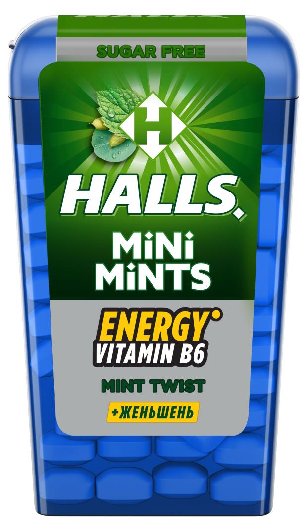 

Конфеты Halls Mini Mints Mint Twist без сахара со вкусом мяты и ментола, 12,5 г