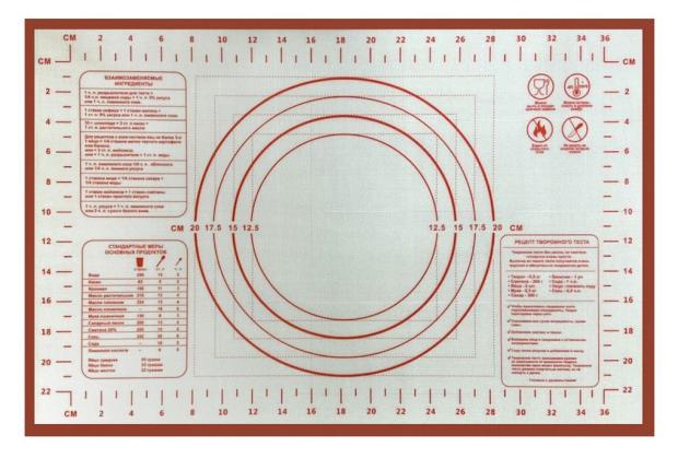 цена Коврик для выпечки с разметкой Мультидом
