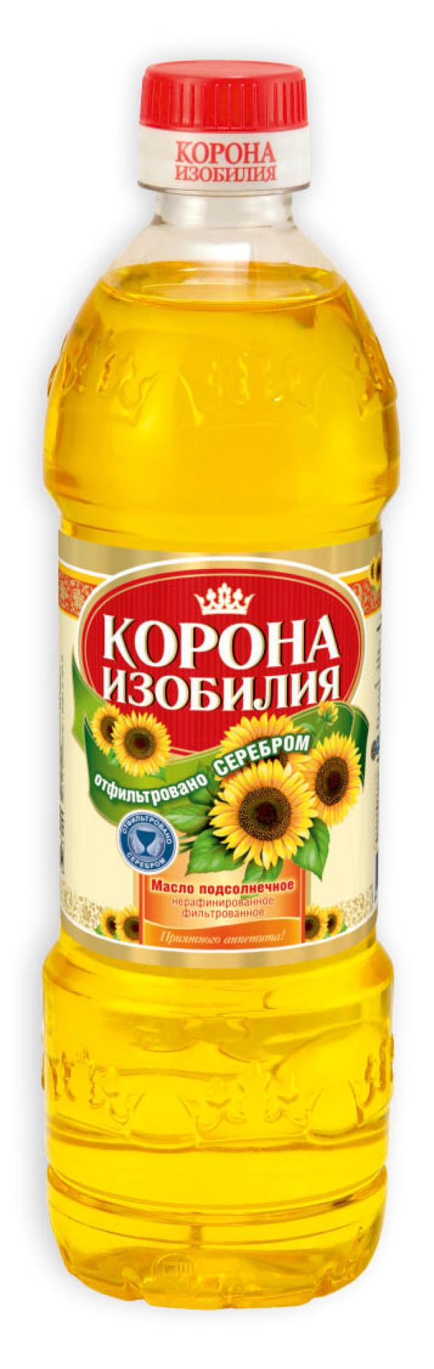 Масло подсолнечное Корона изобилия нерафинированное, 500 мл