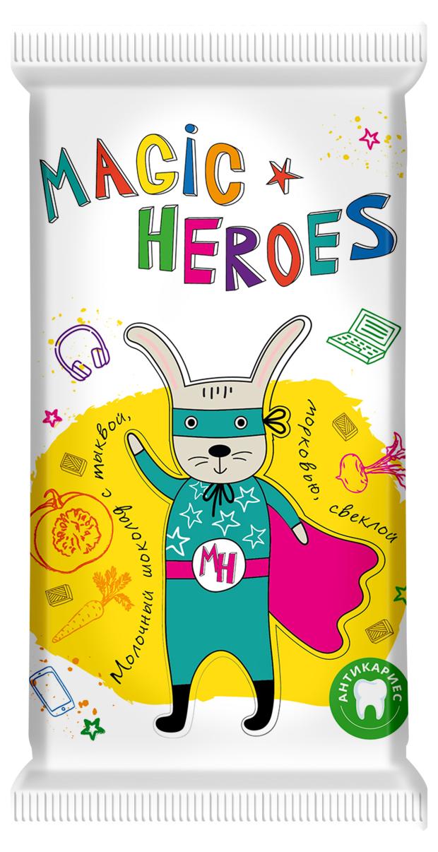 

Шоколад Magic Heroes молочный с овощами, 30 г
