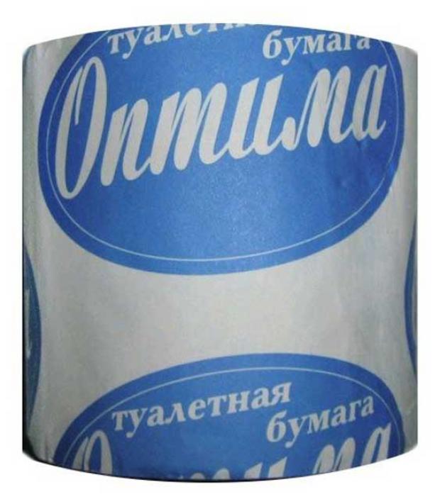 Туалетная бумага Оптима 1 слой, 1 рулон