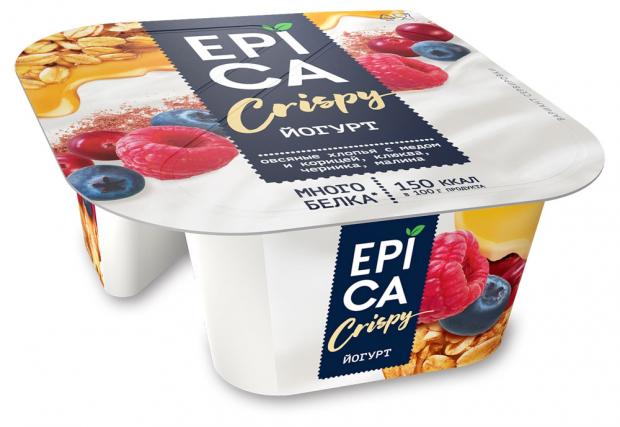 

Йогурт Epica Crispy натуральный и смесь из мюсли и сушеных ягод 6.5%, 138 г