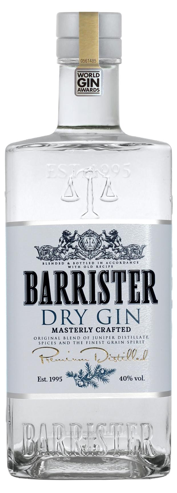 Джин Barrister Dry Россия, 1 л джин barrister blue 40% 0 7 л